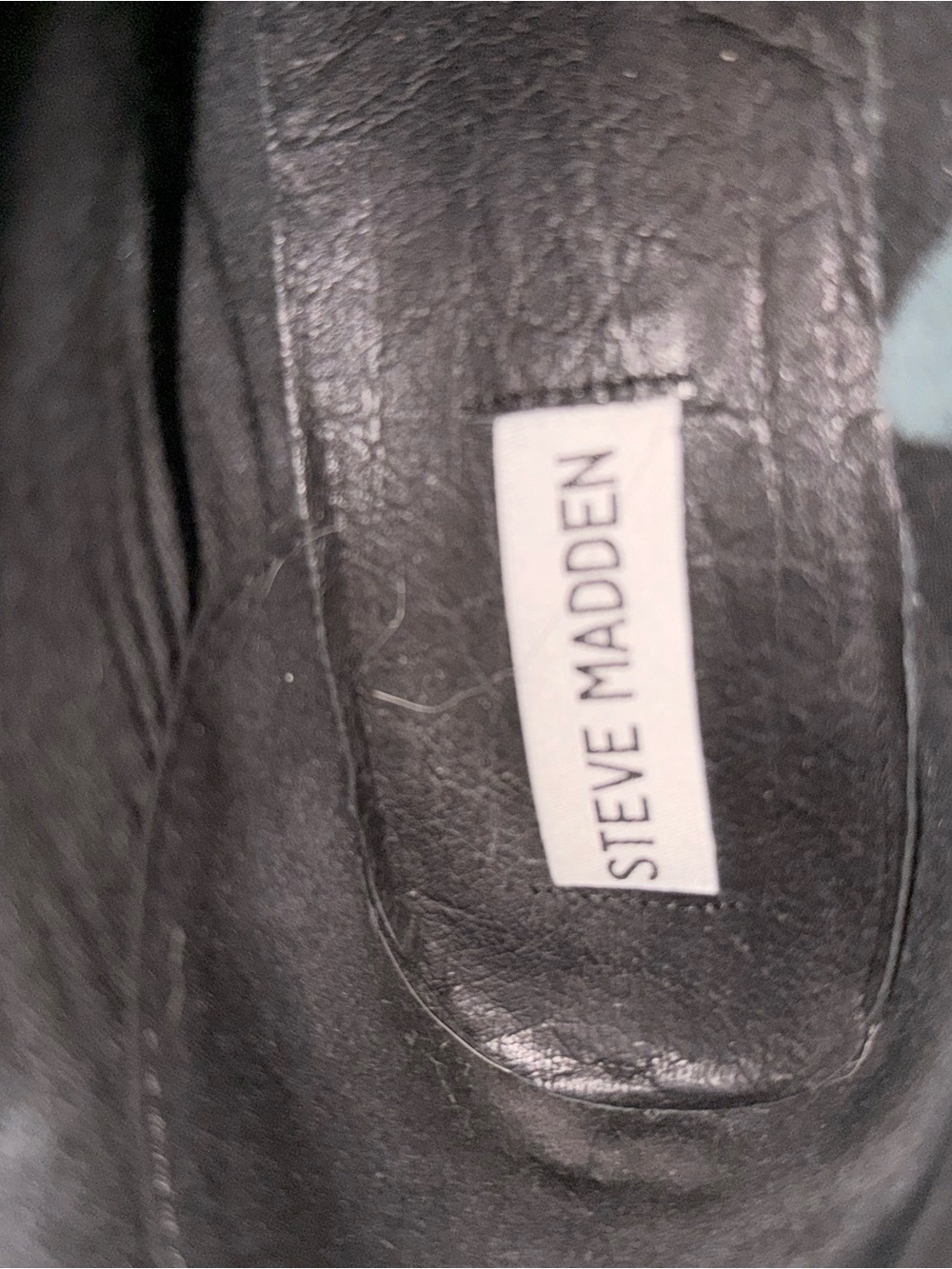 Steve Madden Black Tall Leather Riding Boots - Picture 3 of 4